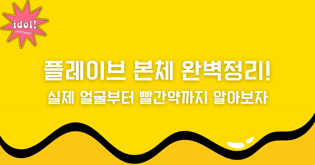 플레이브 본체 완벽정리! 실제 얼굴부터 빨간약까지 알아보자
