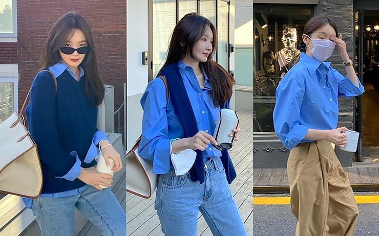 강민경 셔츠 사복